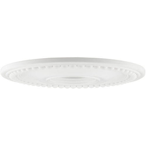 White Ceiling Medallion with Polyurethane Foam base with 20 Dia-Lighting LumensMedallion