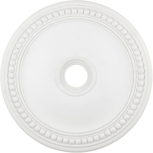 White Ceiling Medallion with Polyurethane Foam base with 30 Dia-Lighting LumensMedallion