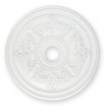 White Ceiling Medallion with Polyurethane Foam base with 30.5 Dia-Lighting LumensMedallion