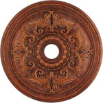 Crackled Greek Bronze Ceiling Medallion with Polyurethane Foam base with 30.5 Dia-Lighting LumensMedallion