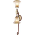 6.25 inch 2 Light Verona Bronze Wall Sconce with Rustic Art Glass Shade-Lighting LumensWall Sconces