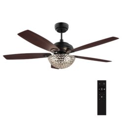 Huntley 56-inch Ceiling Fan with Remote, Light Kit Included