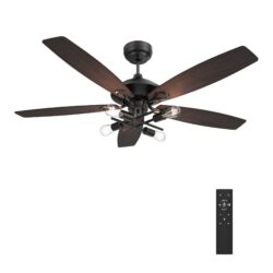 Karson 52-inch Ceiling Fan with Remote, Light Kit Included