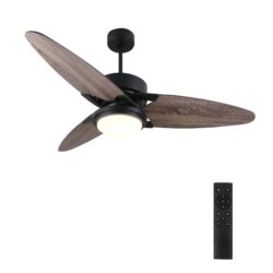 Maddox 52'' Ceiling Fan with Remote, Light Kit Included