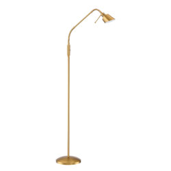 OSLO Brass Floor Lamp by Kendall Lighting - Dual On/Off, Multi-Directional, 50W G9 LED Compatible