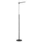Kendall TORR Black LED Floor Lamp with Adjustable Head and 3-Way Touch Dimmer - 60" Height