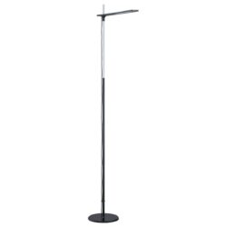 Kendall TORR Black LED Floor Lamp with Adjustable Head and 3-Way Touch Dimmer - 60" Height