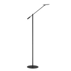 Kendall REVELATION Black Floor Lamp - Color Changing LED, 800 Lumens, Push Dimmer, 5 Year Warranty