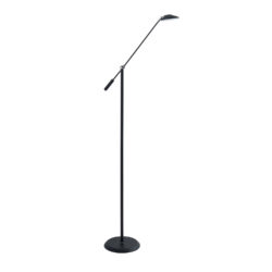 SIRINO Black & Chrome LED Floor Lamp with Dimmer - Modern Lighting for Home Decor