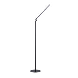 ZUON Black LED Floor Lamp - Adjustable CCT, 10W, Push Dimmer, 600 lm, 5-Year Warranty