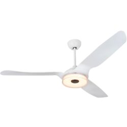 Fletcher 56-inch Indoor/Outdoor Smart Ceiling Fan, Dimmable LED Light Kit & Remote Control, Works with Google Assistant, Amazon Alexa, and Siri Shortcuts.