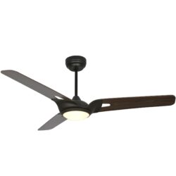 Hoffen 56-inch Indoor/Outdoor Smart Ceiling Fan, Dimmable LED Light Kit & Remote Control, Works with Google Assistant, Amazon Alexa, and Siri Shortcuts.