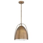 ALINA Brass Pendant Light - Adjustable Metal Shade, 1-Light E26 Fixture - Kendall Lighting