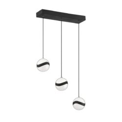 Shop MYSTYKE 3-Light Black LED Bar with Adjustable Height & Acrylic Globes - Modern Lighting Solution