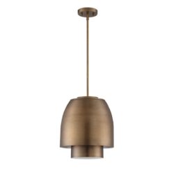SPRIZZO 3-Light Brass Pendant | Elegant Metal Shade Lighting for Modern Spaces