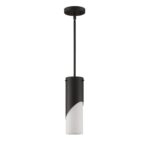 CALLISTO 1-Light Black Pendant by Kendall Lighting - Modern Metal & Glass Fixture for Stylish Homes