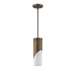 Elegant CALLISTO 1-Light Brass Pendant by Kendall Lighting - Stylish, Adjustable, Metal & Glass Design