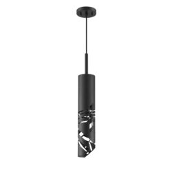 KNOLL 1-Light Black Pendant - Stylish Metal Shade, Adjustable Height, E-26 Base - Kendall Lighting