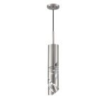 KNOLL 1-Light Satin Nickel Pendant - Stylish Metal Shade, Adjustable Height, E-26 Base, Modern Lighting