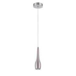 AVILA 1-Light Satin Nickel Pendant - Modern Metal Design, Stylish GU-10 Lighting Fixture
