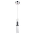 Stylish LOLA 1-Light Chrome GU-10 Pendant with Clear Glass Shades - Modern Lighting Fixture