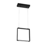 QUADRON 1-Light Black LED Pendant by Kendall Lighting - Modern Rectangular Fixture for Stylish Interiors