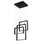 QUADRON 3-Light Black LED Pendant Light - Modern Metal Fixture, ETL Approved for Quality & Safety