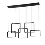 QUADRON 5-Light Black LED Pendant Bar - Stylish, Safe & Energy-Efficient Lighting Solution