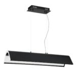ULTIMOR 40W Black LED Pendant Bar with Chrome Caps | Dimmable Metal Lighting for Modern Spaces