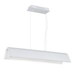 ULTIMOR 40W Silver LED Pendant Bar Light - Dimmable Metal & Acrylic | Kendall Lighting