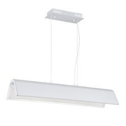 ULTIMOR 40W Silver LED Pendant Bar Light - Dimmable Metal & Acrylic | Kendall Lighting