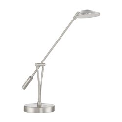 Kendall Lighting LAHOYA Satin Nickel Color Changing LED Desk Lamp with USB Port and Dimmer