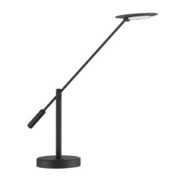Kendall REVELATION Black Desk Lamp with Color Changing LED, USB Port, and Push Dimmer Control