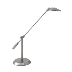 SIRINO Satin Nickel LED Desk Lamp with Push-Button Dimmer - 9W, 680 lm, 3000K, 5 Year Warranty