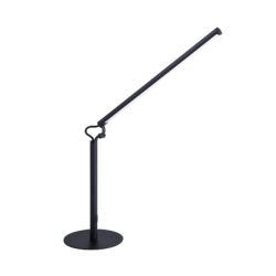 ZUON Black Desk Lamp - Adjustable CCT LED, 10W, Push Dimmer, 600 lm, 15" Height, Modern Lighting