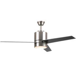 Raiden 52-inch Indoor Smart Ceiling Fan with LED Light Kit and Wall Control, Works with Google Assistant, Amazon Alexa, and Siri Shortcuts.