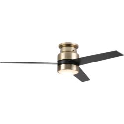 Raiden 52-inch Indoor Smart Ceiling Fan with LED Light Kit and Wall Control, Works with Google Assistant, Amazon Alexa, and Siri Shortcuts.