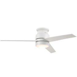 Raiden 52-inch-inch Indoor Smart Ceiling Fan with LED Light Kit and Wall Control, Works with Google Assistant, Amazon Alexa, and Siri Shortcuts.