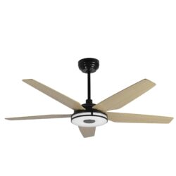Elira 52-inch Indoor/Outdoor Smart Ceiling Fan, Dimmable LED Light Kit & Remote Control, Works with Google Assistant, Amazon Alexa, and Siri Shortcuts.
