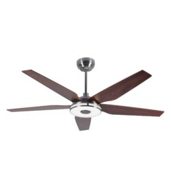 Elira 56-inch Indoor/Outdoor Smart Ceiling Fan, Dimmable LED Light Kit & Remote Control, Works with Google Assistant, Amazon Alexa, and Siri Shortcuts.