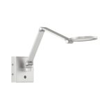 ROUNDO Aluminum LED Swing Arm Light - Modern Fixture, Integrated 9W Bulb, Stylish Metal & Acrylic Design