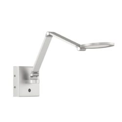 ROUNDO Aluminum LED Swing Arm Light - Modern Fixture, Integrated 9W Bulb, Stylish Metal & Acrylic Design