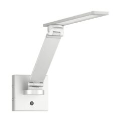 ARC Aluminum LED Swing Arm Wall Light - Modern 9W Integrated Metal Fixture for Stylish Illumination