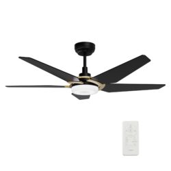 Woodrow 52-inch Smart Ceiling Fan with Remote, Light Kit Included, Works with Google Assistant, Amazon Alexa, and Siri Shortcuts.