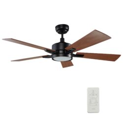 Appleton 52-inch Smart Ceiling Fan with Remote, Light Kit Included, Works with Google Assistant, Amazon Alexa, and Siri Shortcuts.