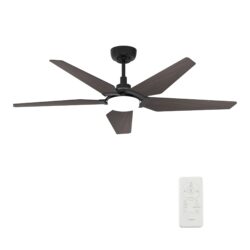 Woodrow 52-inch Smart Ceiling Fan with Remote, Light Kit Included, Works with Google Assistant, Amazon Alexa, and Siri Shortcuts.