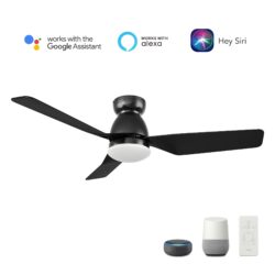 Kensee 44" Smart Ceiling Fan with Remote, Light Kit Included，Works with Google Assistant and Amazon Alexa,Siri Shortcut.