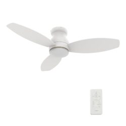 Trento 44-inch Smart Ceiling Fan with Remote, Light Kit Included, Works with Google Assistant, Amazon Alexa, and Siri Shortcuts.