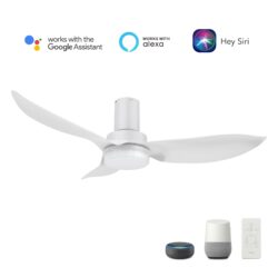 Ryna 45" Smart Ceiling Fan with Remote, Light Kit Included，Works with Google Assistant and Amazon Alexa,Siri Shortcut.