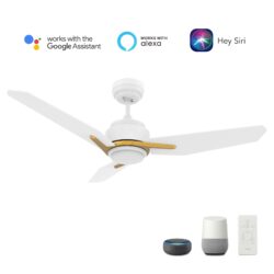 Tracer 48'' Smart Ceiling Fan with Remote, Light Kit Included，Works with Google Assistant and Amazon Alexa,Siri Shortcut.